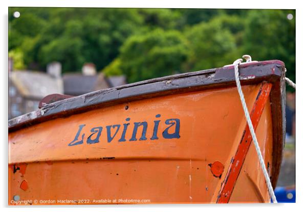 Lavinia, Porlock Weir, Somerset, England Acrylic by Gordon Maclaren
