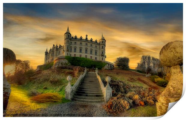 Dunrobin Castle Print by Alan Simpson