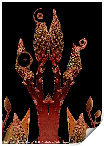 Surreal Aloe Garden Print by Deanne Flouton