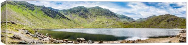 Levers Water Panorama, Coniston Canvas Print by Keith Douglas