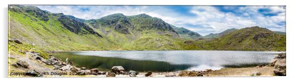 Levers Water Panorama, Coniston Acrylic by Keith Douglas
