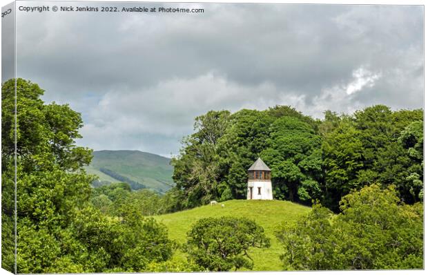 Pepperpot Tower overlooking Sedbergh  Canvas Print by Nick Jenkins