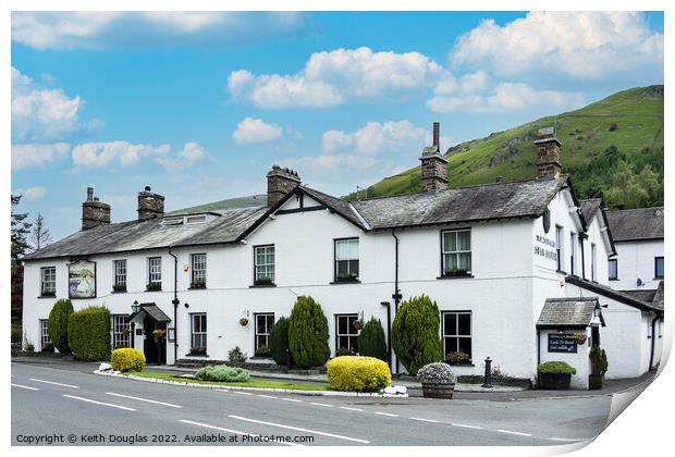 The Swan Hotel, Grasmere Print by Keith Douglas