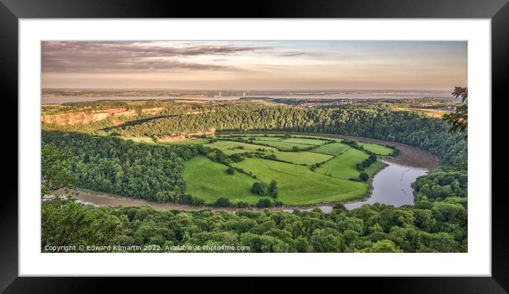 River Wye From The Eagles Nest Framed Mounted Print by Edward Kilmartin