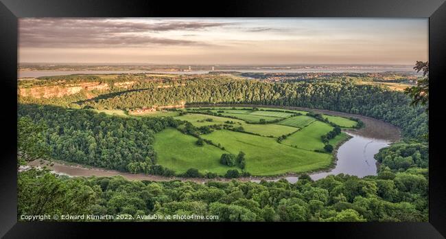 River Wye From The Eagles Nest Framed Print by Edward Kilmartin