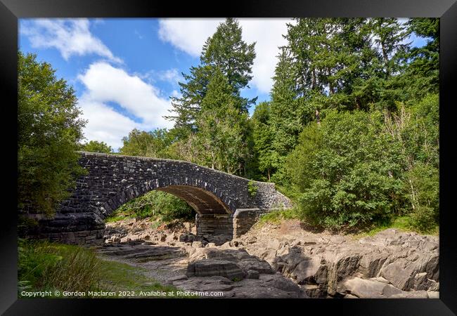 Old bridge over the Afon Elan, Elan Valley, Wales Framed Print by Gordon Maclaren