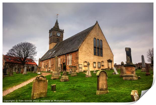 St Ayle Church in Anstruther Print by Tom Gomez