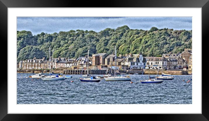 Yachts berthed at Millport on Firth of Clyde Framed Mounted Print by Allan Durward Photography