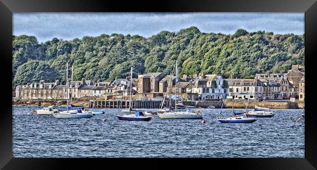 Yachts berthed at Millport on Firth of Clyde Framed Print by Allan Durward Photography