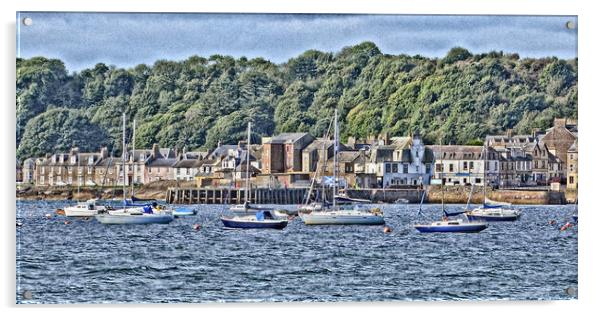 Yachts berthed at Millport on Firth of Clyde Acrylic by Allan Durward Photography