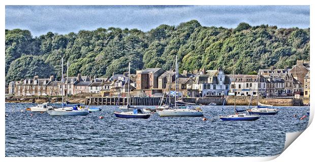 Yachts berthed at Millport on Firth of Clyde Print by Allan Durward Photography