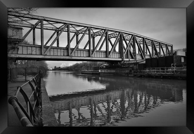 Barton Aqueduct swing bridge, Framed Print by Liam Ferris