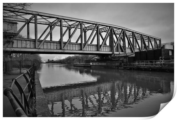 Barton Aqueduct swing bridge, Print by Liam Ferris