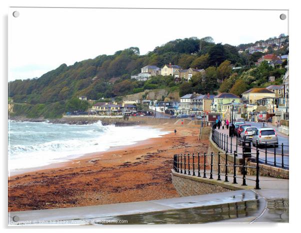 Ventnor in October, Isle of Wight, UK. Acrylic by john hill