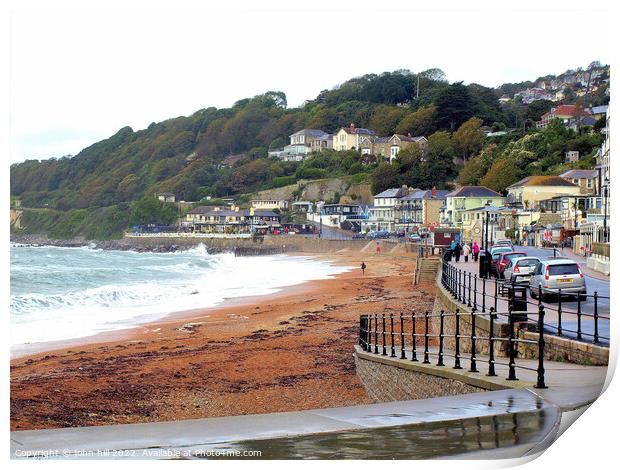 Ventnor in October, Isle of Wight, UK. Print by john hill