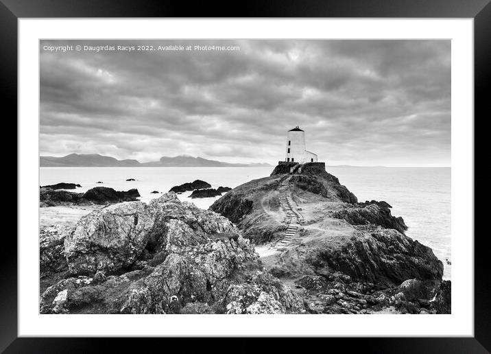 Tŵr Mawr lighthouse on Llanddwyn Island, Anglesey Framed Mounted Print by Daugirdas Racys