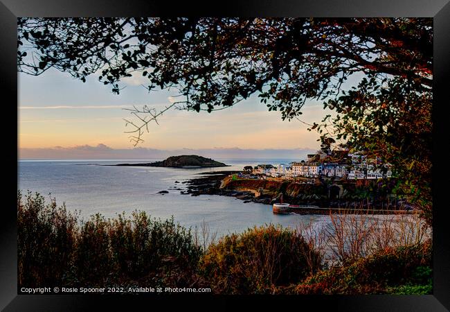 Looe island view  Framed Print by Rosie Spooner