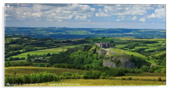 Carreg Cennen Castle Llandeilo Carmarthenshire  Acrylic by Chris Warren