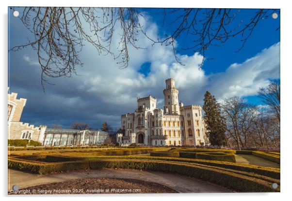 Castle Hluboka nad Vltavou. Czechia Acrylic by Sergey Fedoskin