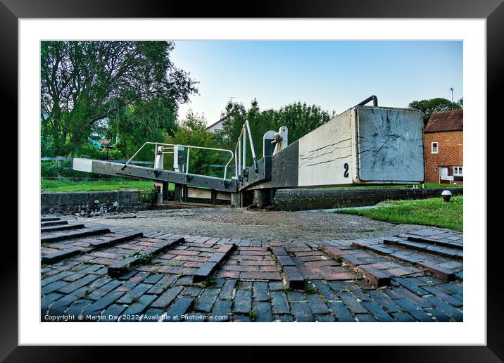 Lock Number 2 Grand Union Canal Braunston Framed Mounted Print by Martin Day