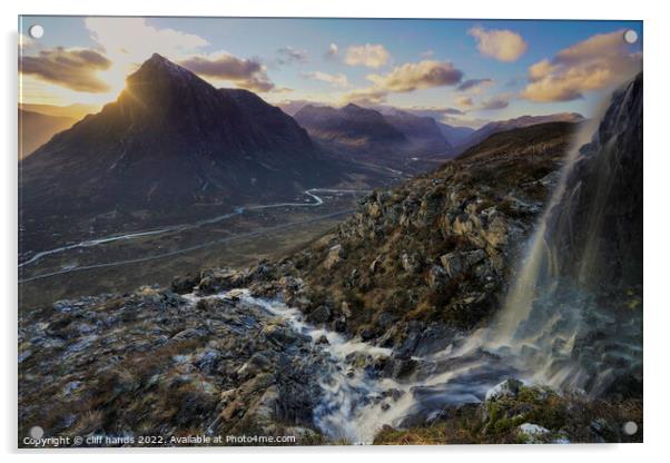 View into Glencoe, Highlands, Scotland Acrylic by Scotland's Scenery
