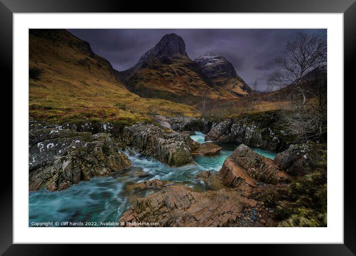 Three sisters of Glencoe, Highlands, Scotland. Framed Mounted Print by Scotland's Scenery