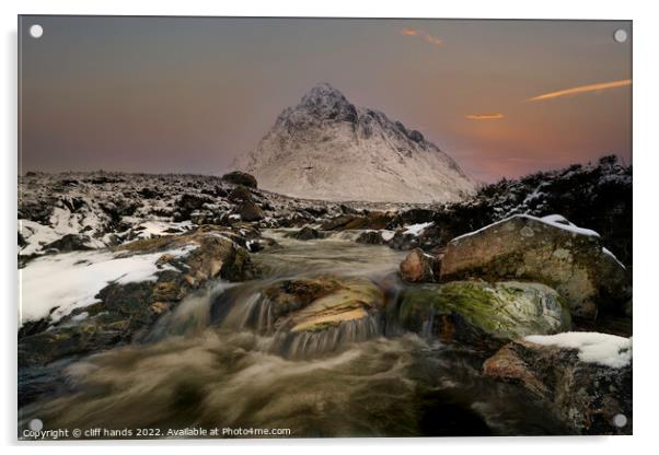 The Glencoe mountain  Acrylic by Scotland's Scenery