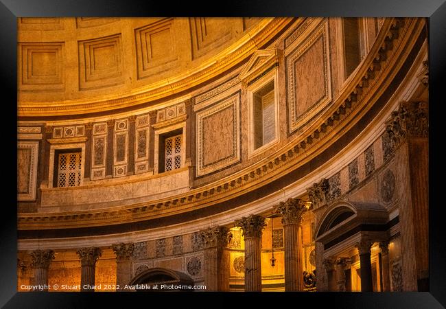 Interior of the Pantheon in Rome Framed Print by Travel and Pixels 