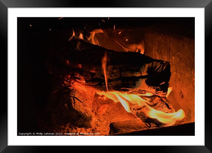Cozy fire 2 Framed Mounted Print by Philip Lehman
