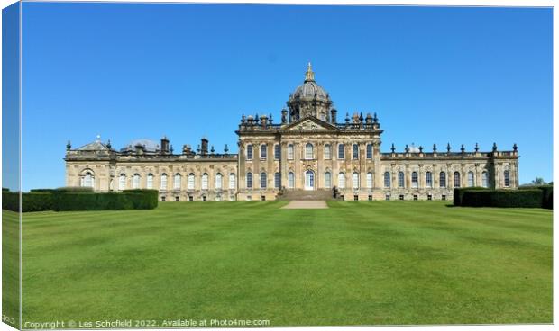 Majestic Castle Howard A Breathtaking English Icon Canvas Print by Les Schofield