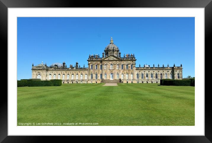 Majestic Castle Howard A Breathtaking English Icon Framed Mounted Print by Les Schofield