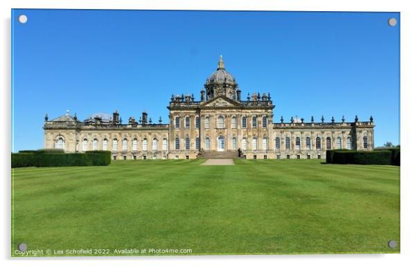 Majestic Castle Howard A Breathtaking English Icon Acrylic by Les Schofield