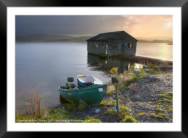Trawsfynydd boat house Framed Mounted Print by Rory Trappe