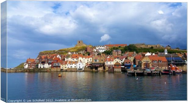 Whitby  Canvas Print by Les Schofield