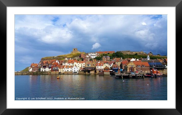 Whitby  Framed Mounted Print by Les Schofield