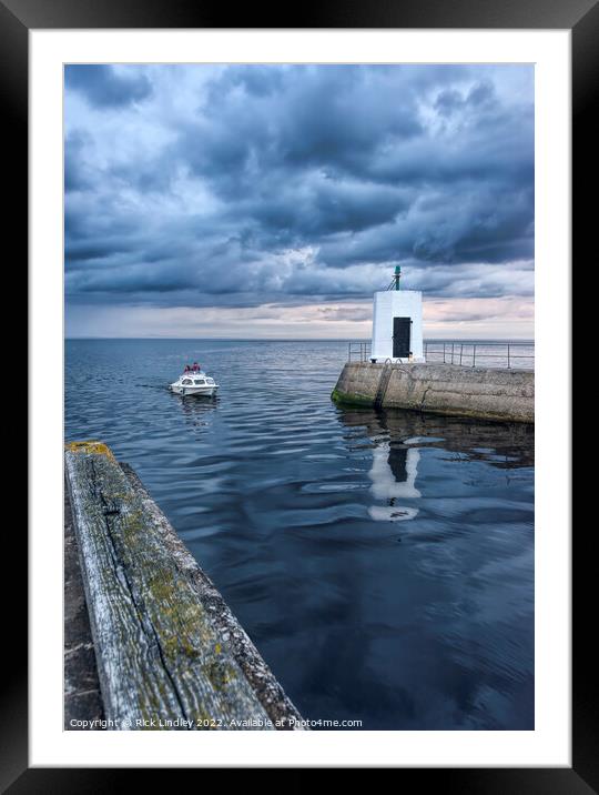 The Last Boat Home Nairn Scotland Framed Mounted Print by Rick Lindley