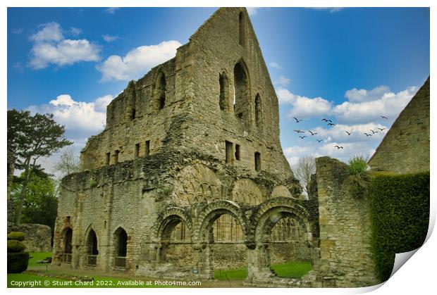 Much Wenlock Priory Print by Stuart Chard