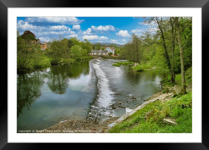 Ludlow weir on the River teme Framed Mounted Print by Stuart Chard