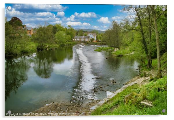 Ludlow weir on the River teme Acrylic by Travel and Pixels 