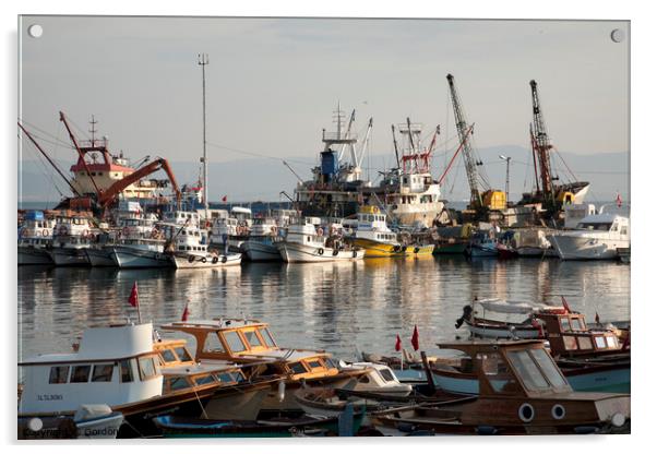 Tuzla Port and fishing harbour, Turkey Acrylic by Gordon Dixon