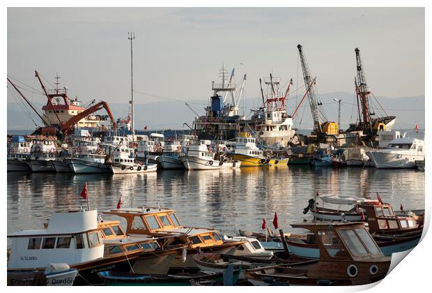 Tuzla Port and fishing harbour, Turkey Print by Gordon Dixon