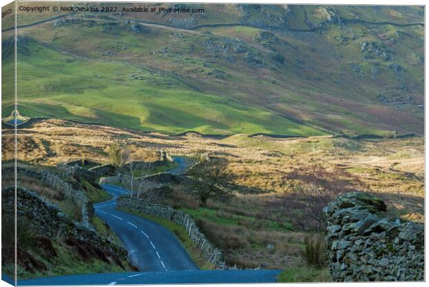 Road from Troutbeck to Kirkstone Pass Cumbria Canvas Print by Nick Jenkins