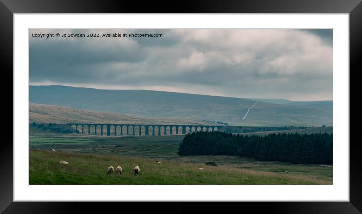 Ribblehead from a distance Framed Mounted Print by Jo Sowden