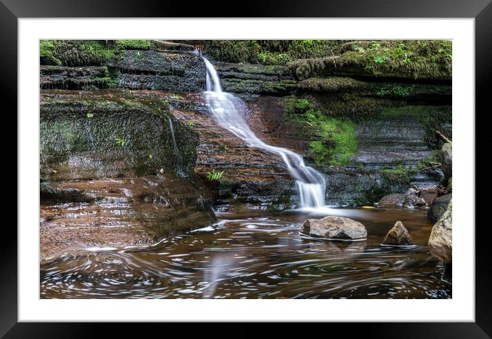 Yorkshire Waterfall Framed Mounted Print by Jo Sowden