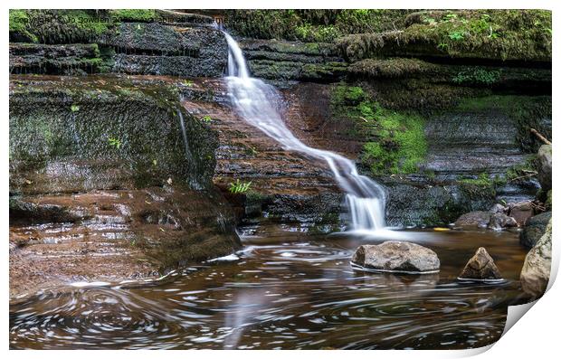 Yorkshire Waterfall Print by Jo Sowden