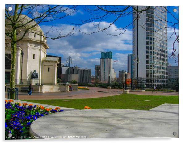 Centenary Square Birmingham Acrylic by Travel and Pixels 