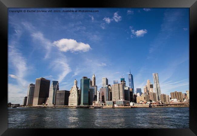 Skyline os Manhattan, New York Framed Print by Eszter Imrene Virt