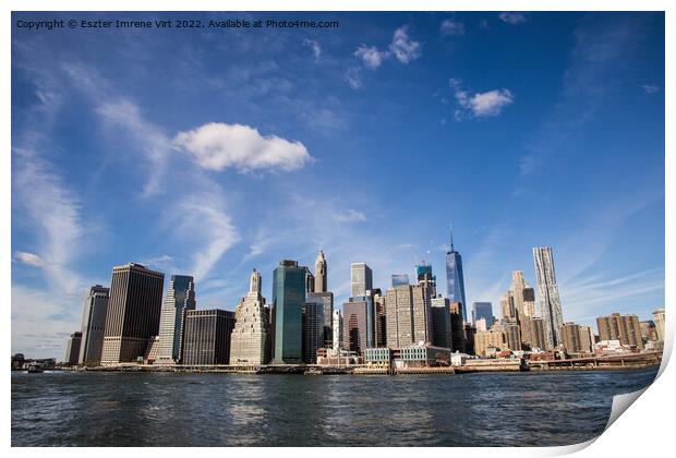 Skyline os Manhattan, New York Print by Eszter Imrene Virt