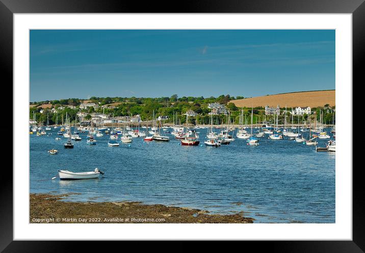 Majestic Yachts in Falmouth Framed Mounted Print by Martin Day