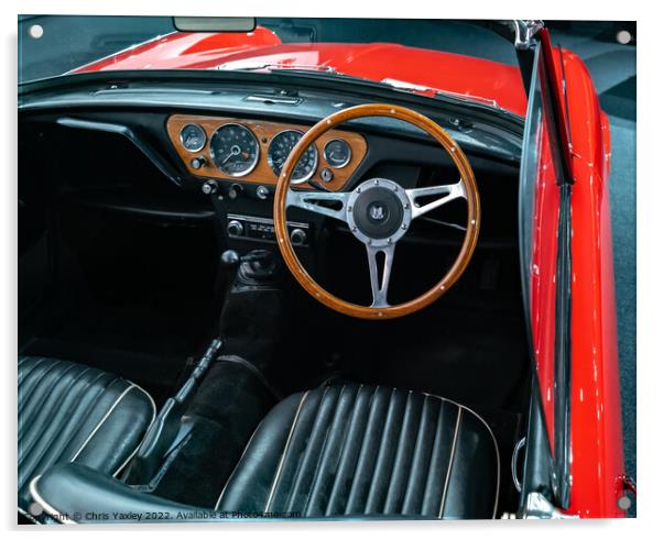 Classic car interior Acrylic by Chris Yaxley